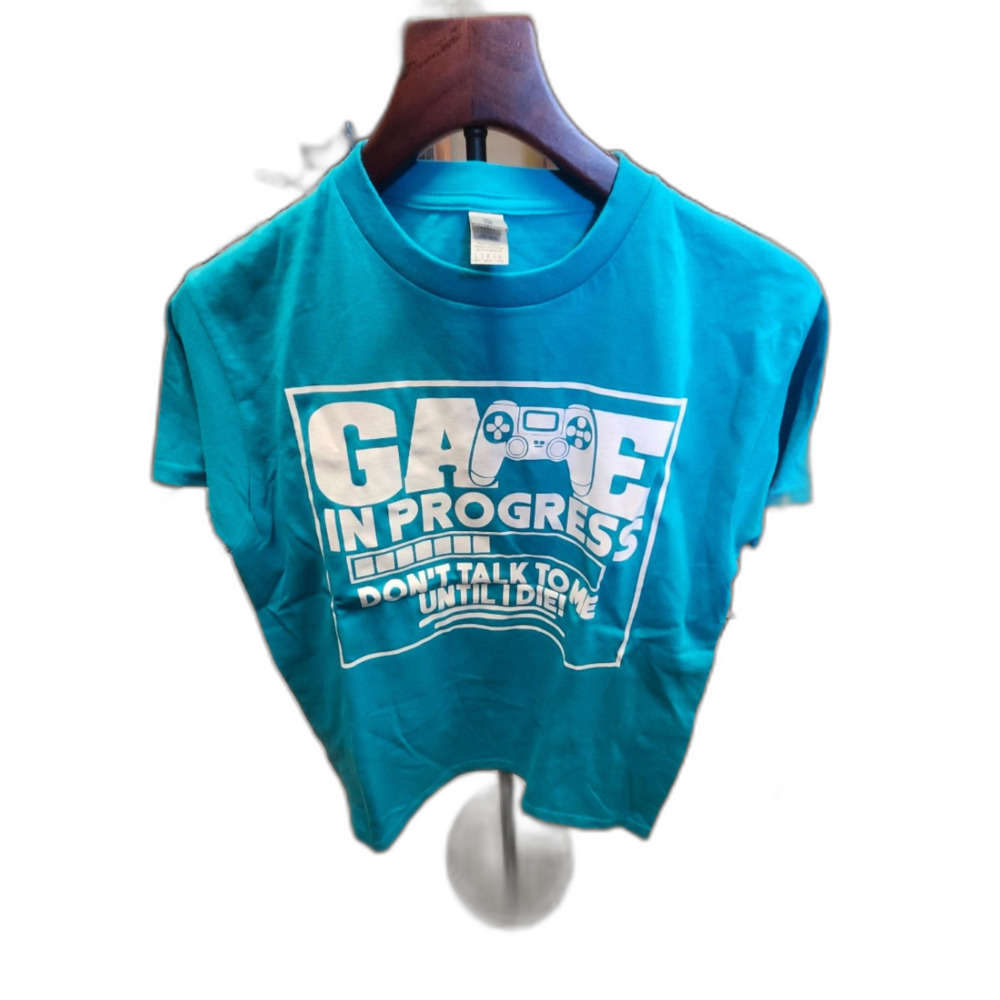 Game In Progress Gamer Graphic T-Shirt Kids Youth Large (NWOT)